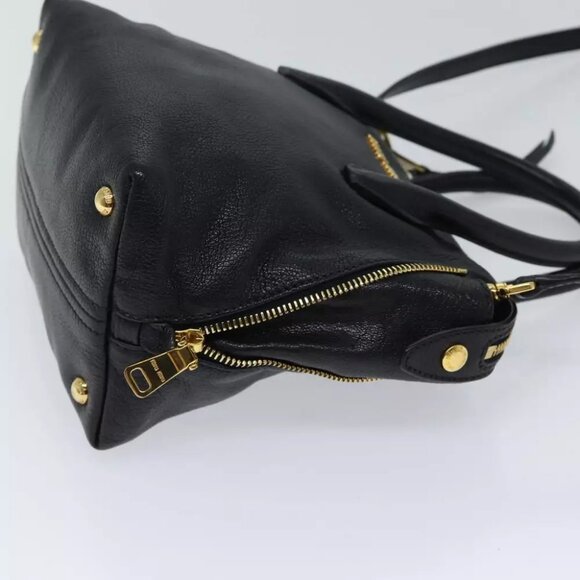 Miu Miu Hand Bag Leather 2way Black - Picture 3 of 11